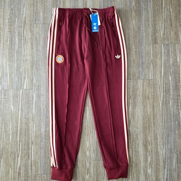 Adidas FC Bayern Munchen Terrace Icon Track Pants Red Gold JF0588 Men’s Size L - Picture 4 of 16